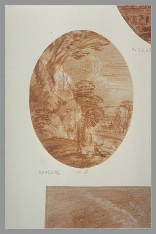 Paysage avec arbres et rochers au bord de l'eau, image 2/2