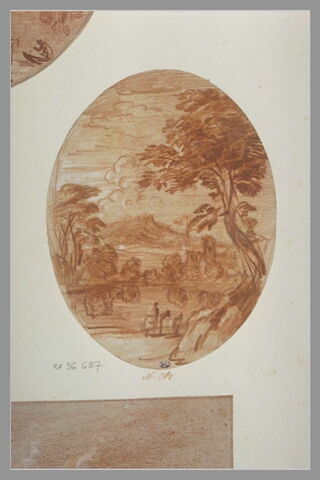 Paysage avec arbres et rochers au bord de l'eau, image 2/2