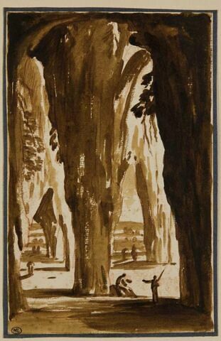 Intérieur d'une grotte avec des personnages, image 1/2