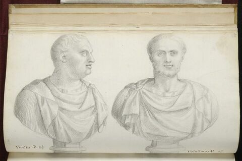Deux bustes représentant l'un 'VITELLO' ; l'autre 'VOLUSIANO', image 2/3
