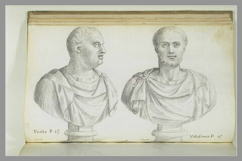Deux bustes représentant l'un 'VITELLO' ; l'autre 'VOLUSIANO', image 3/3