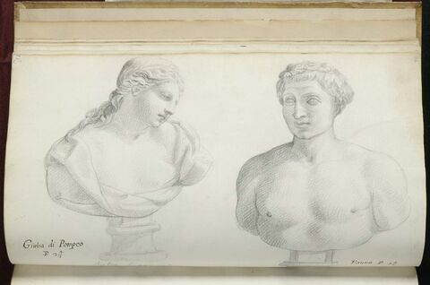 Deux bustes représentant l'un 'GIULIA di POMPEO' ; l'autre 'FAUNO', image 2/3
