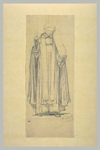 Etude d'un saint debout : saint Hyacinte
