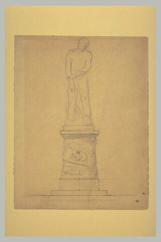 Projet de statue : figure de paysan debout, de face, image 2/2