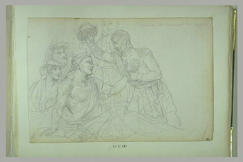 Napoléon III visitant un blessé