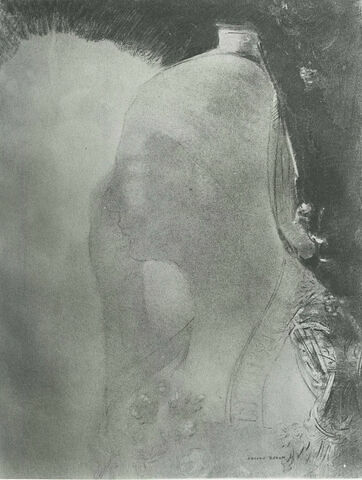 Le sommeil : une femme vue en buste, les yeux clos et coiffée d'un casque, image 2/2