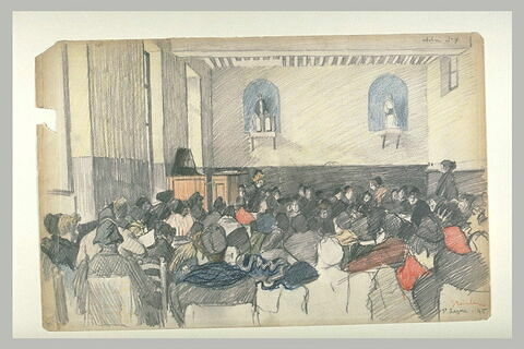 Prisonnières réunies dans une salle de la prison Saint-Lazare