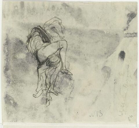 Etude d'une femme assise sur les genoux d'un homme, image 1/2