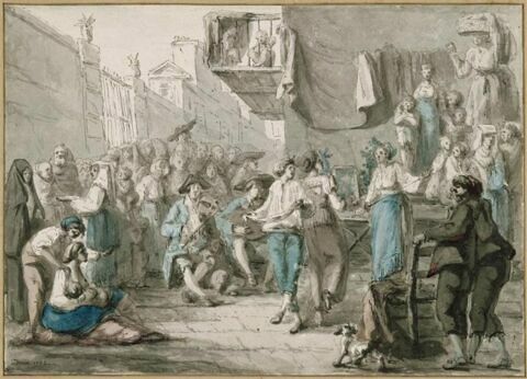 Scène napolitaine : la danse du fleuret, image 3/3