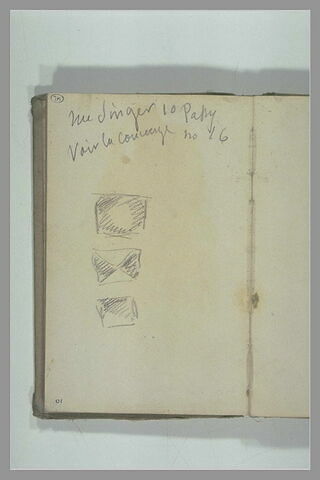 Ebauche, et note manuscrite, image 1/1