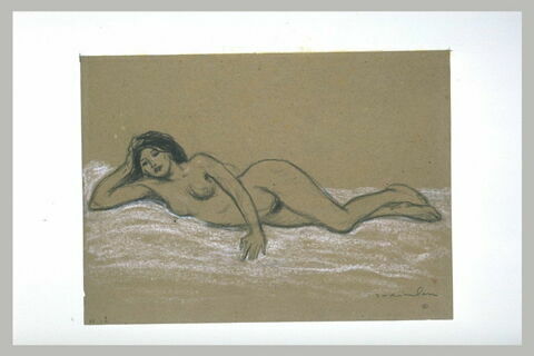 Femme nue, étendue sur le flanc droit, image 1/1