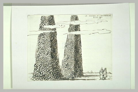 Devant deux pyramides de crânes, le kaiser et Napoléon, image 1/1