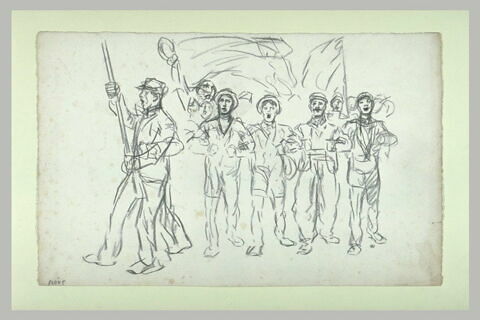Groupe de mineurs en grève, image 1/1