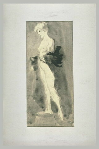 Femme nue sur un piédestal, image 1/1