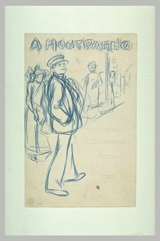Divers personnages dans la rue