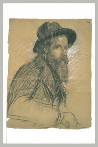 Portrait d'un vieil homme barbu, coiffé d'un chapeau, image 2/2