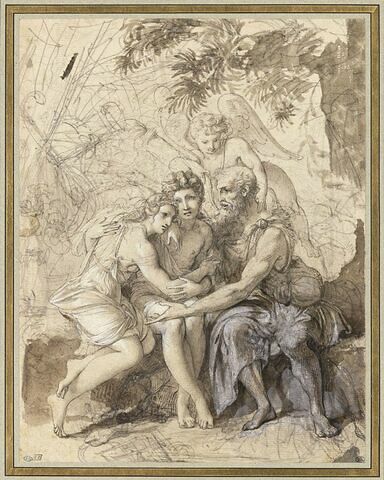 Daphnis et Chloé avec le berger Philétas