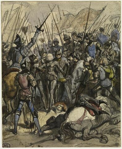 Etude pour 'Jeanne d'Arc capturée à Compiègne'