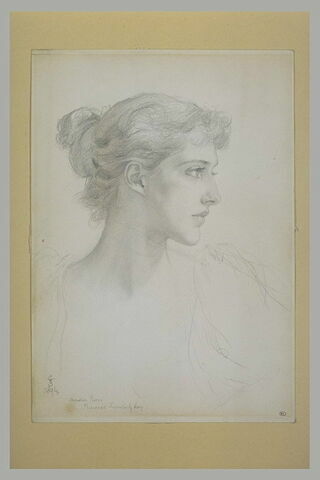 Portrait de la princesse Troubetskoy en buste, de profil vers la droite, image 2/2