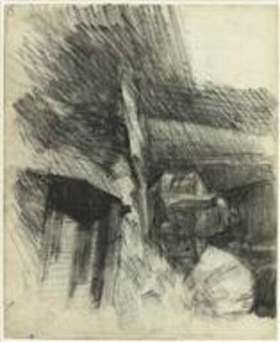 Théière chinoise, étude pour la peinture Chinoiseries aux éventails de 1880