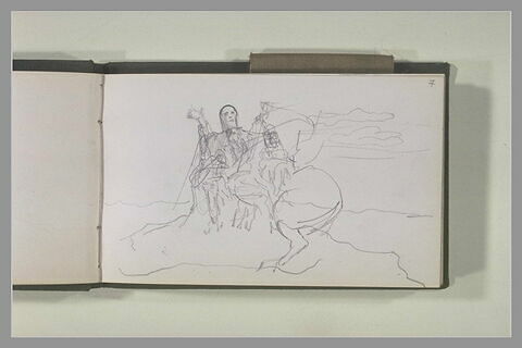 Buste d'homme de face et centaure de profil à gauche, image 1/1