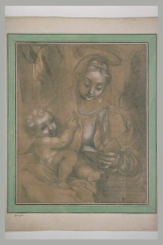 La Vierge lisant, tenant l'Enfant Jésus