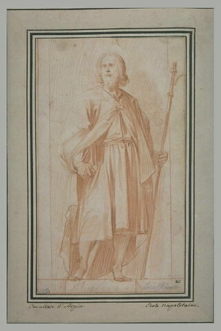 L'apôtre saint Jacques, debout, de face, les yeux fixés vers la gauche, image 2/2