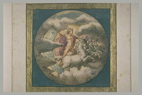 Apollon debout sur son char attelé de quatre chevaux, image 2/2