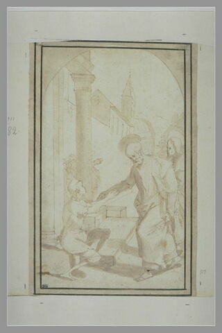 Saint Pierre guérissant un boiteux à la porte d'un temple, image 1/1