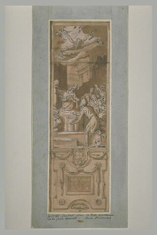 L'Adoration des bergers, dans un encadrement architectural, image 1/1