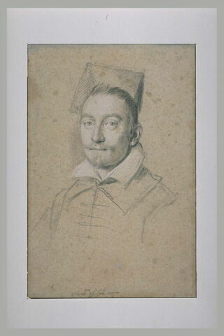 Portrait de son Eminence le cardinal Orsini, coiffé d'un bonnet carré, image 2/2