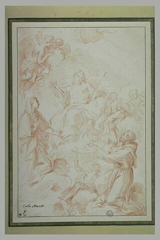 Saint François d'Assise et la Vierge intercédant auprès de Jésus-Christ, image 3/3