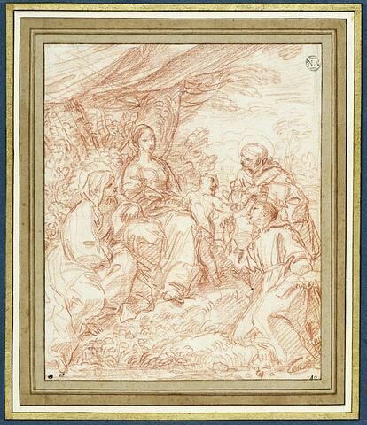 La Vierge et l'Enfant avec sainte Anne, saint François et un moine, image 1/3