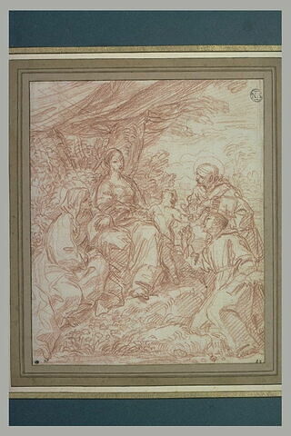 La Vierge et l'Enfant avec sainte Anne, saint François et un moine, image 3/3