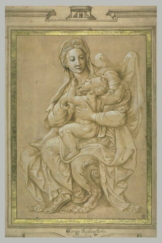 La Vierge assise jouant avec l'Enfant Jésus, image 3/3