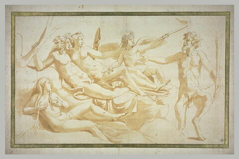 Bacchus et Ariane avec l'Amour, Cybèle et un satyre, image 2/2