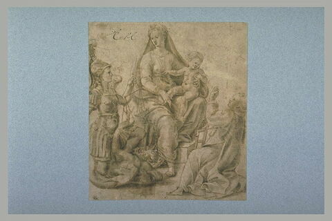 La Vierge, l'Enfant Jésus et saint Laurent avec saint Michel peseur d'âmes
