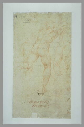 Trois hommes s'enfuyant, nus, de dos, image 2/2