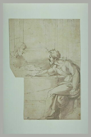 Deux apôtres, assis à une table (d'après la Cène), image 2/2