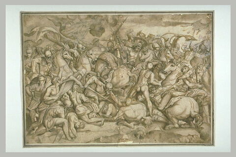 Combat de cavaliers et de fantassins, d'après la Bataille de Constantin, image 2/2
