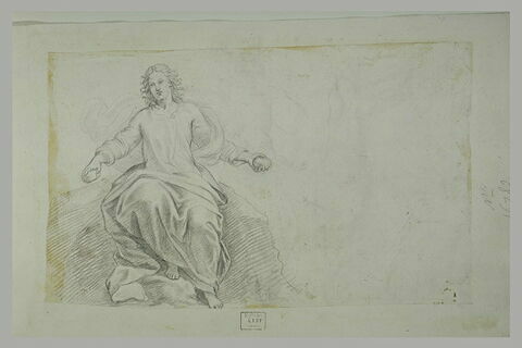 Le Christ drapé, assis, tenant des pains, image 1/1