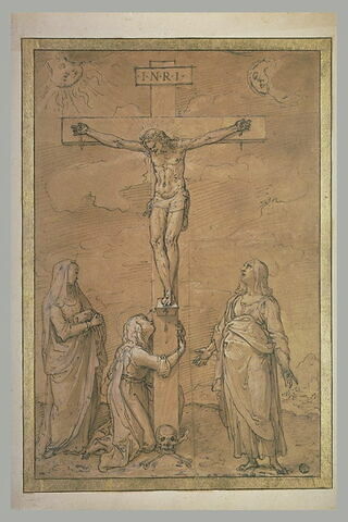 Le Christ en croix avec Marie-Madeleine, la Vierge et saint Jean, image 1/1