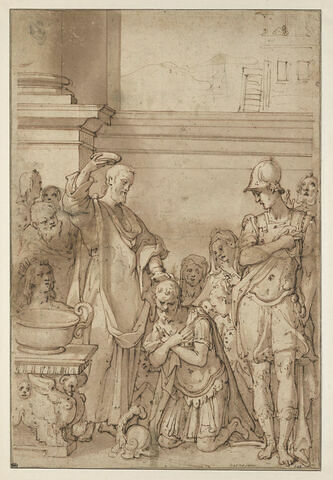 Baptême du centenier Corneille et de ses enfants par saint Pierre