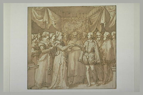 Paul III bénissant l'union de Marguerite de Parme et d'Ottavio Farnese.
