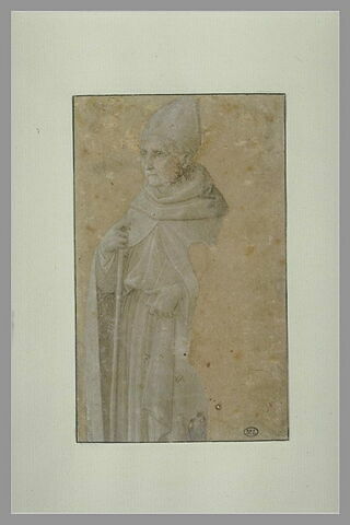Figure d'évêque tenant un bâton et un livre : saint Augustin, image 2/2