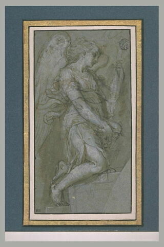 Un ange à genoux vu de profil, image 1/1