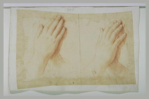 Deux études de deux mains jointes, image 1/1