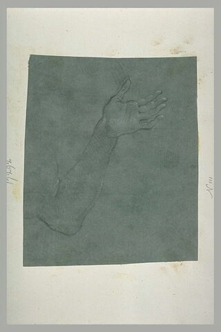 Une main et une demi-figure, vue de profil, image 1/1