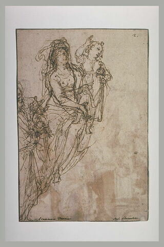 Vierge tenant l'Enfant debout, en Salvator Mundi, et saint Joseph, image 2/2