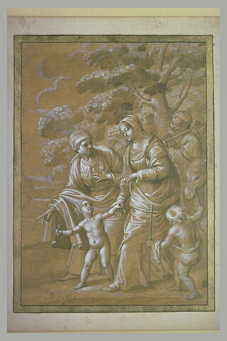 La Fuite en Egypte avec sainte Anne et le petit saint Jean